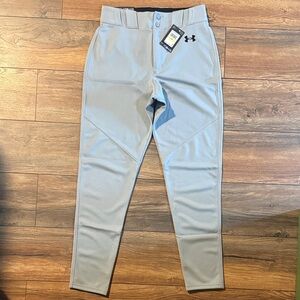 Under Armour Light Gray Athletic Baseball Pants